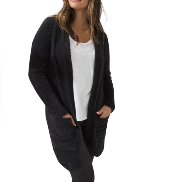 Soma Weekend Open Front Cardigan Size XXL Black Pockets Very Soft Lounge Cozy - Picture 1 of 14